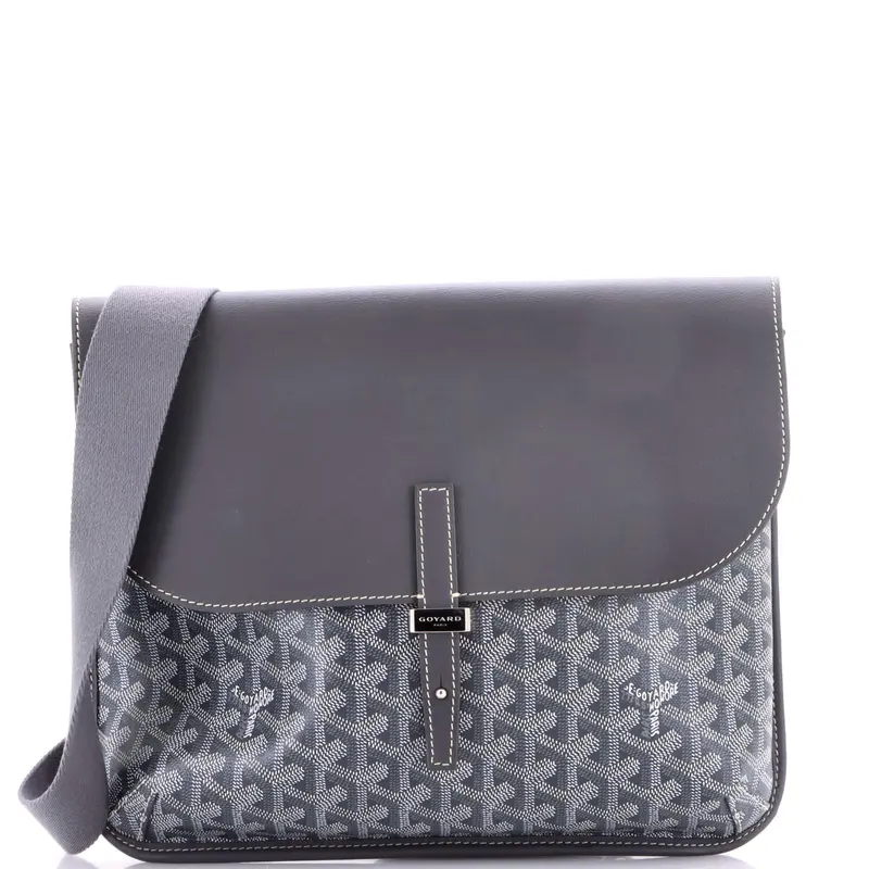 Coursier Messenger Bag Coated Canvas And Leather 1