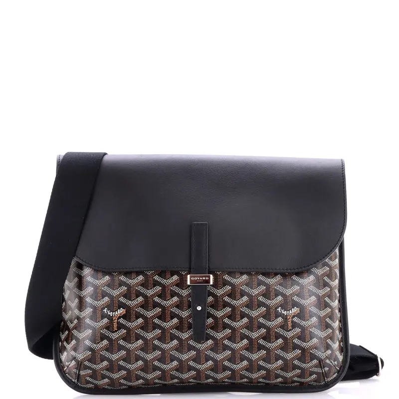 Coursier Messenger Bag Coated Canvas And Leather 1