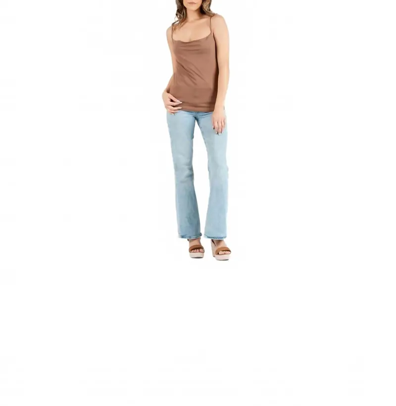 Couture Kelsie Drape Cami In Acorn 1