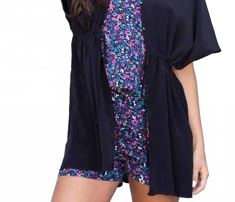 Cover Up Kimono In Black 1