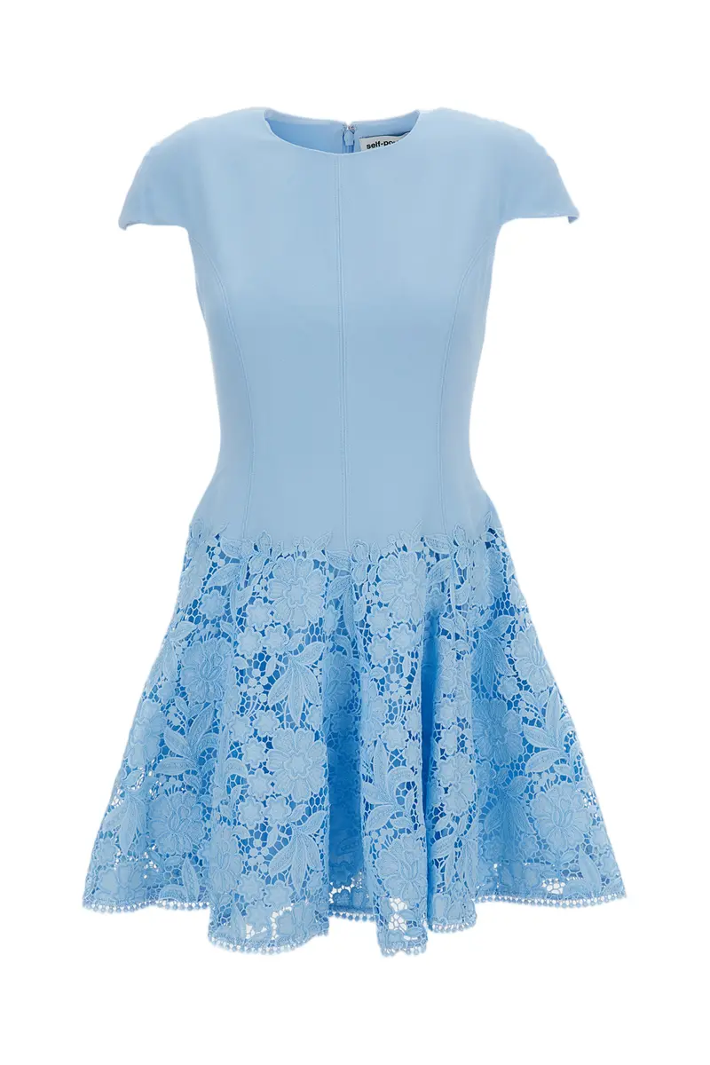 Crepe Lace Mini Dress 1