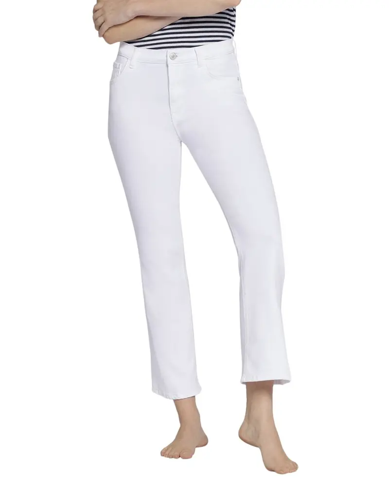 Current/Elliott The Boulevard Crop Boot Optic White Crop Boot Jean 1