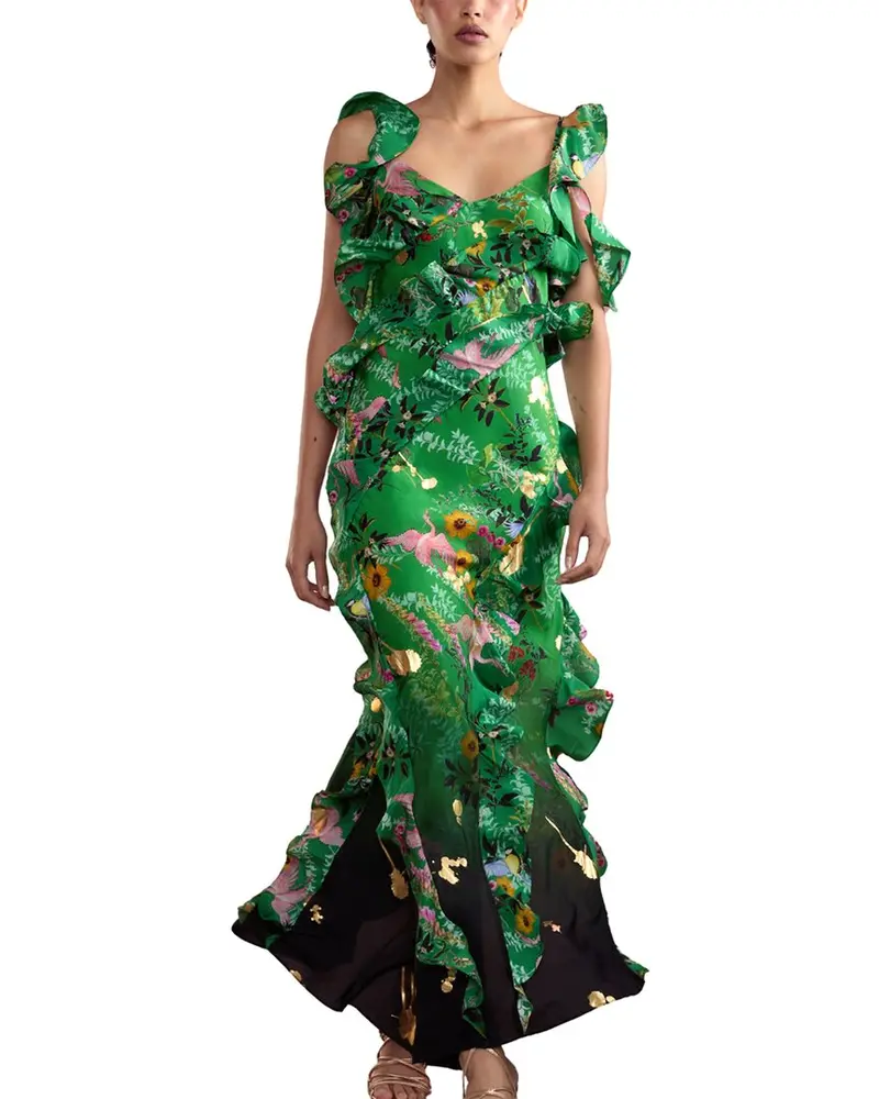 Cynthia Rowley Secret Garden Silk Maxi Dress 1