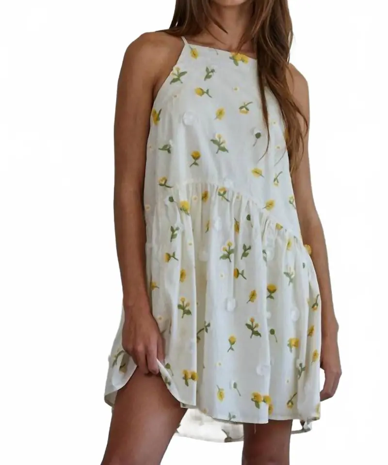Daisy Summer Dress In Cream Multi 1