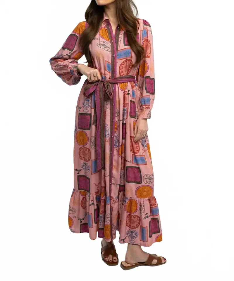 Dakota Maxi Dress In Salmon Rose 1