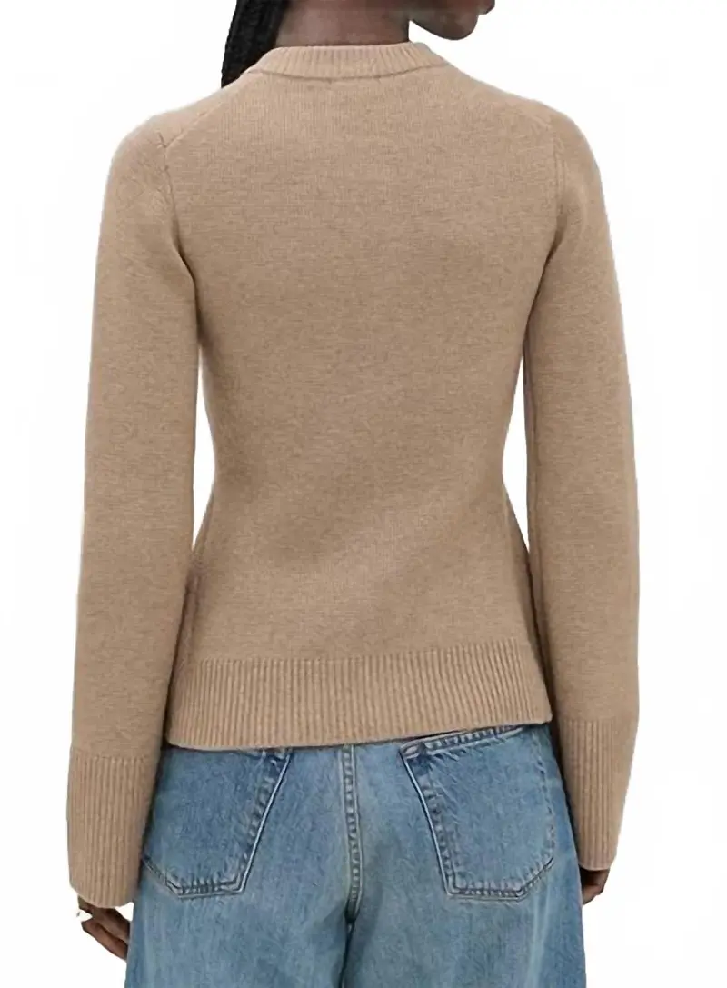 Dani Cinched Waist Cardigan In Toasted Wheat 2