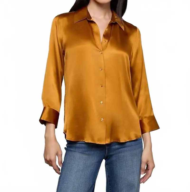 Dani Silk Blouse In Dijon 1