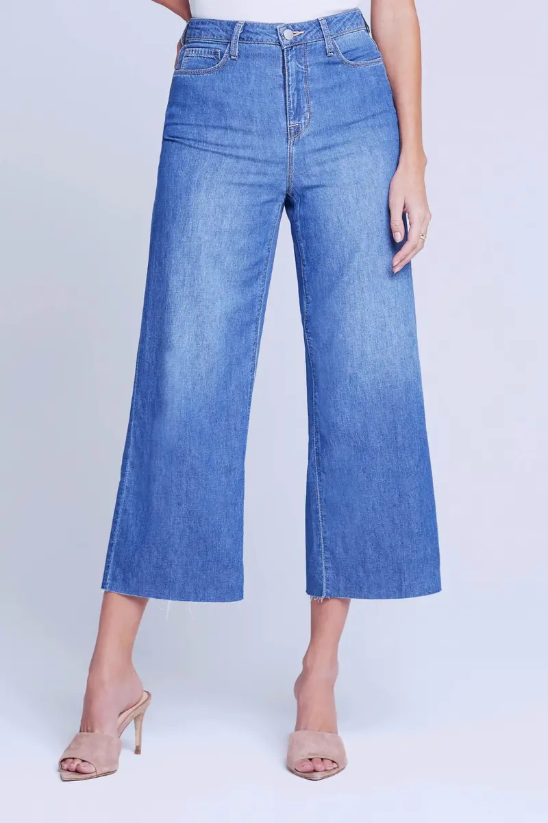 Danica High Rise Cropped Wide Leg Jean In Reno 1