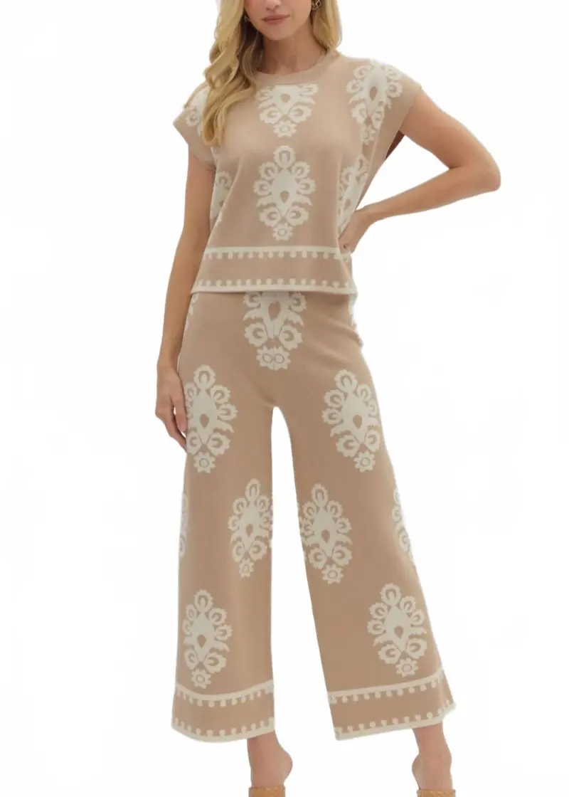 Danni Cap Sleeve Sweater In Beige 1