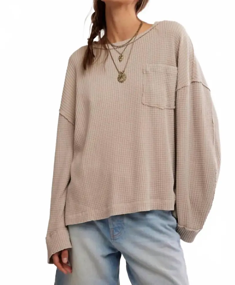 Dawson Pocket Thermal Top In Smooth Stone 1