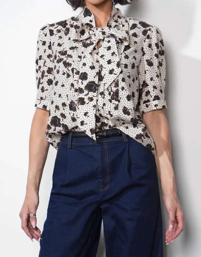 Delilah Puff Sleeve Blouse In Ivory 1