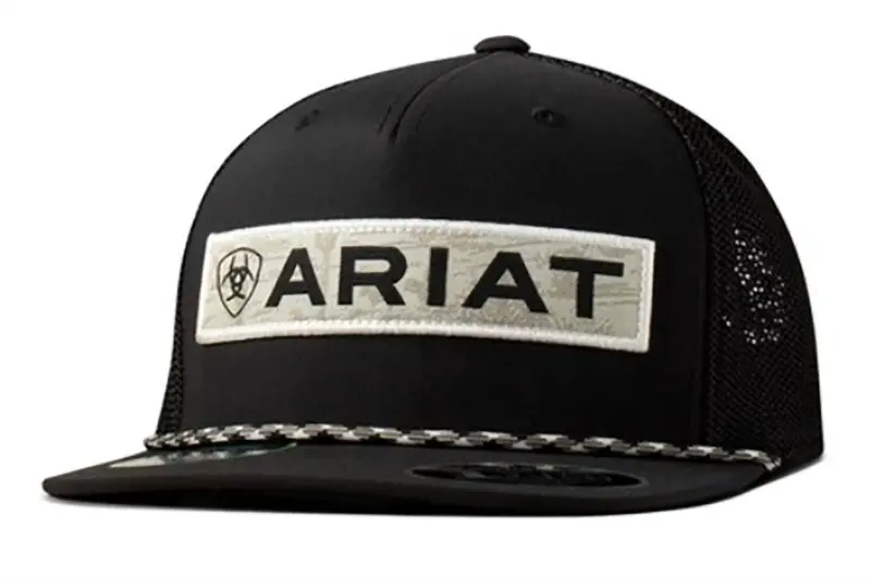 Desert Patch Rope Cap Snapback In Black 1