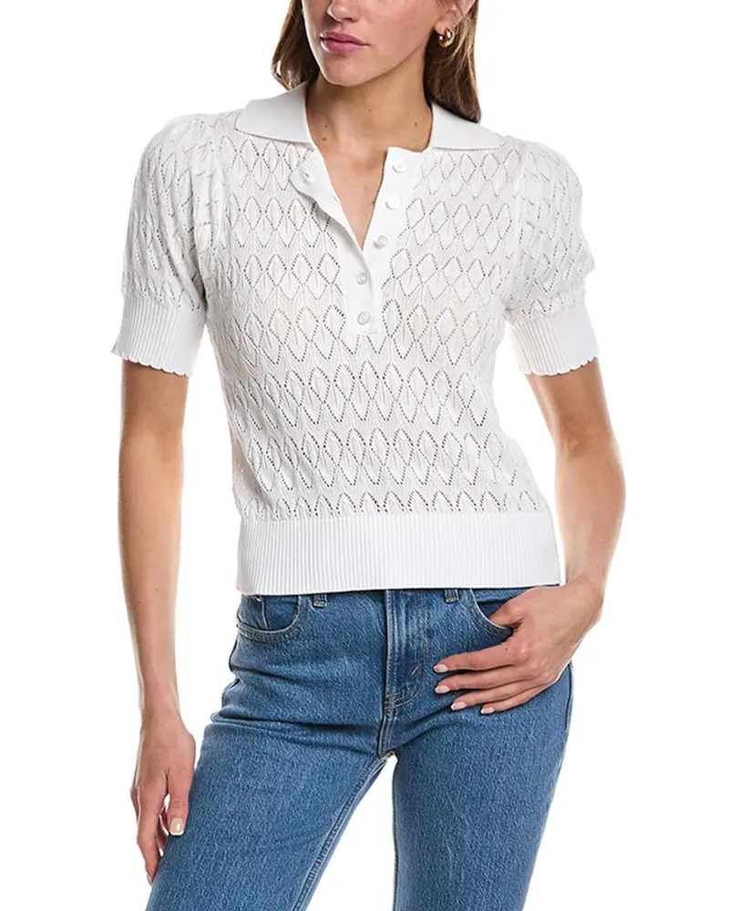 Design History Textured Polo Sweater 1