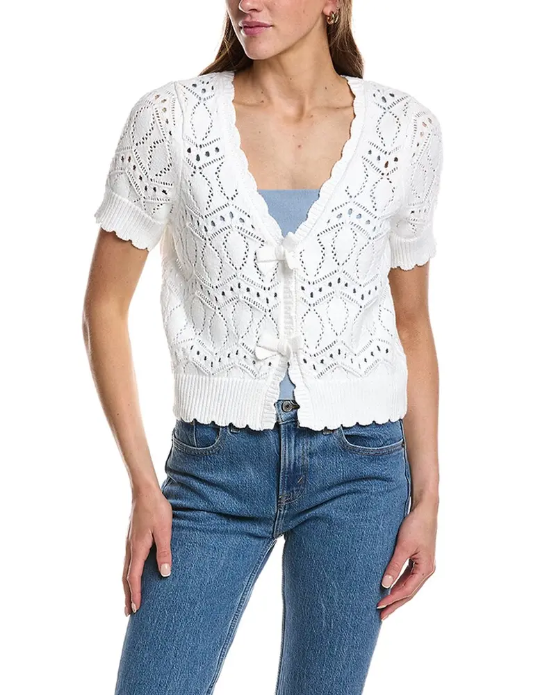 Design History V-Neck Bow Cardigan 1