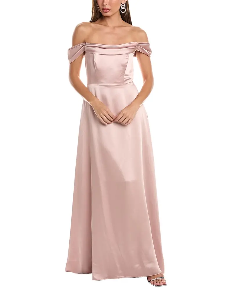 Dessy Collection Off-The-Shoulder Gown 1