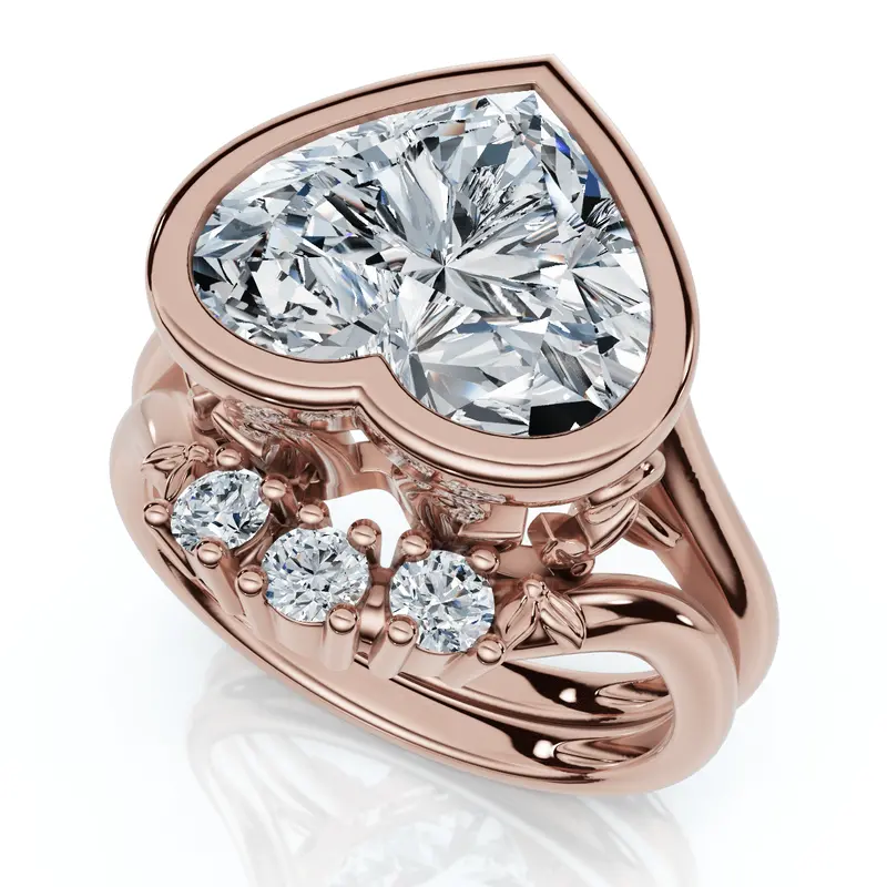 Diamond Engagement Wedding Ring Set 1