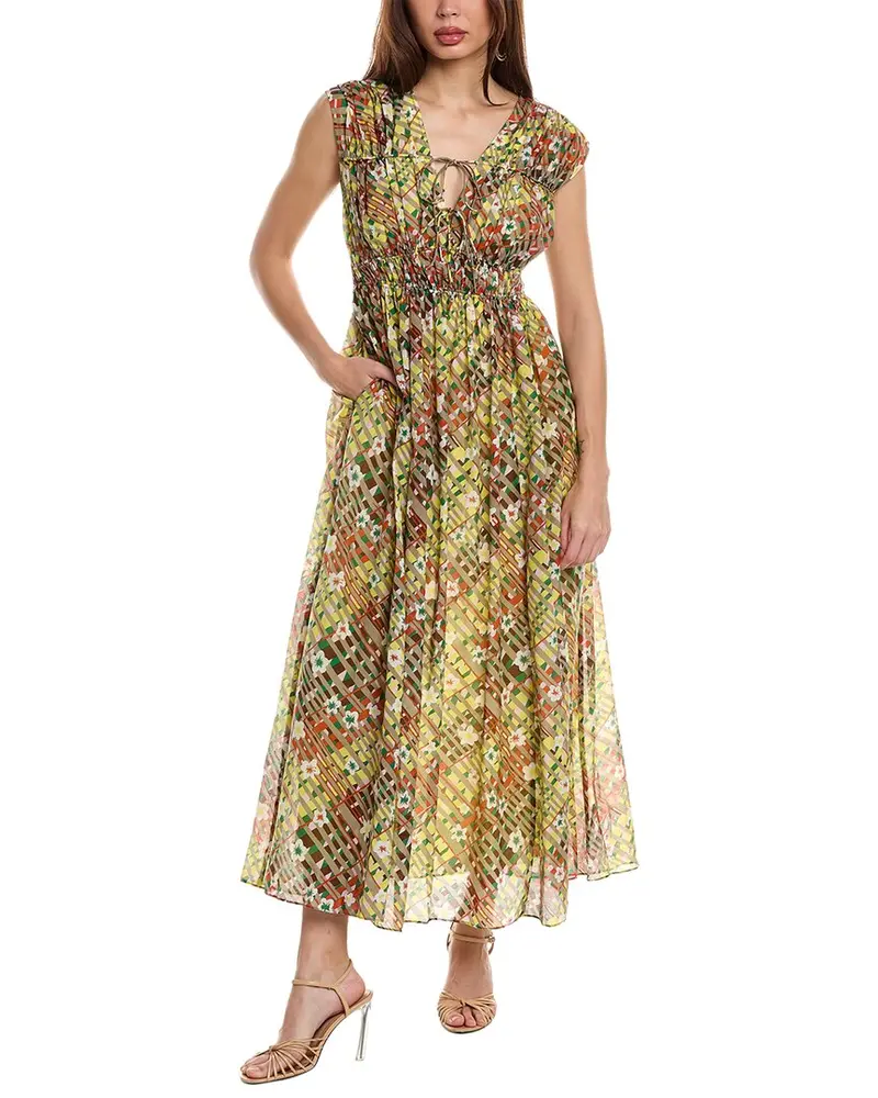 Diane Von Furstenberg Gillian Silk-Blend Maxi Dress 1