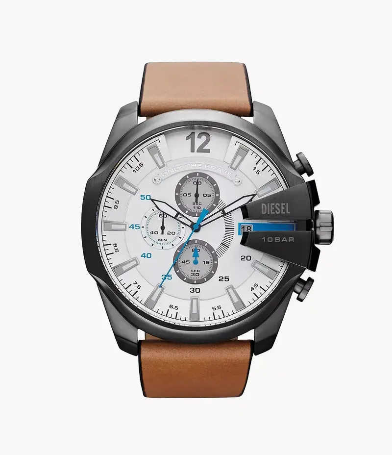 Diesel Men's Mega Chief Chronograph, Gunmetal-Tone Stainless Steel Watch 1