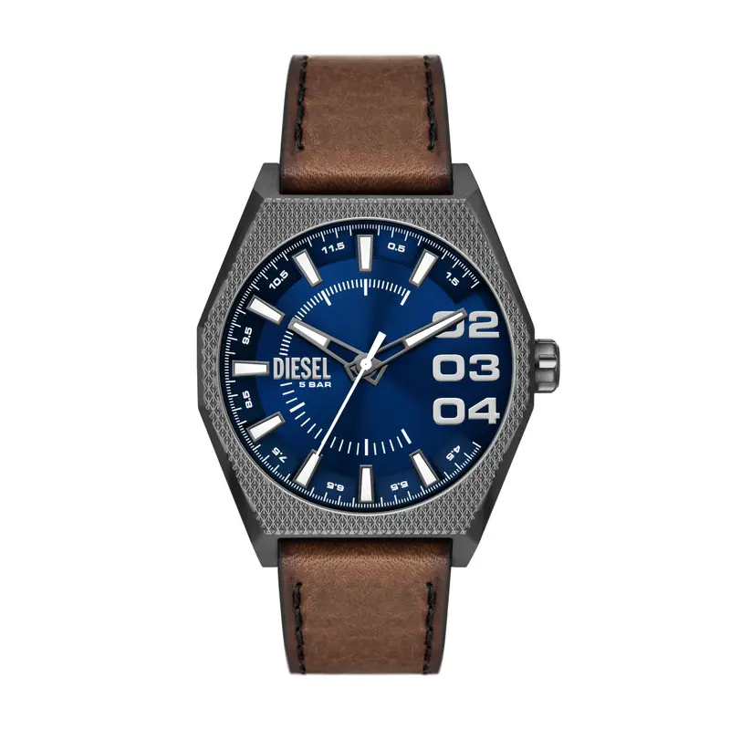 Diesel Men's Scraper Three-Hand, Gunmetal Stainless Steel Watch 1