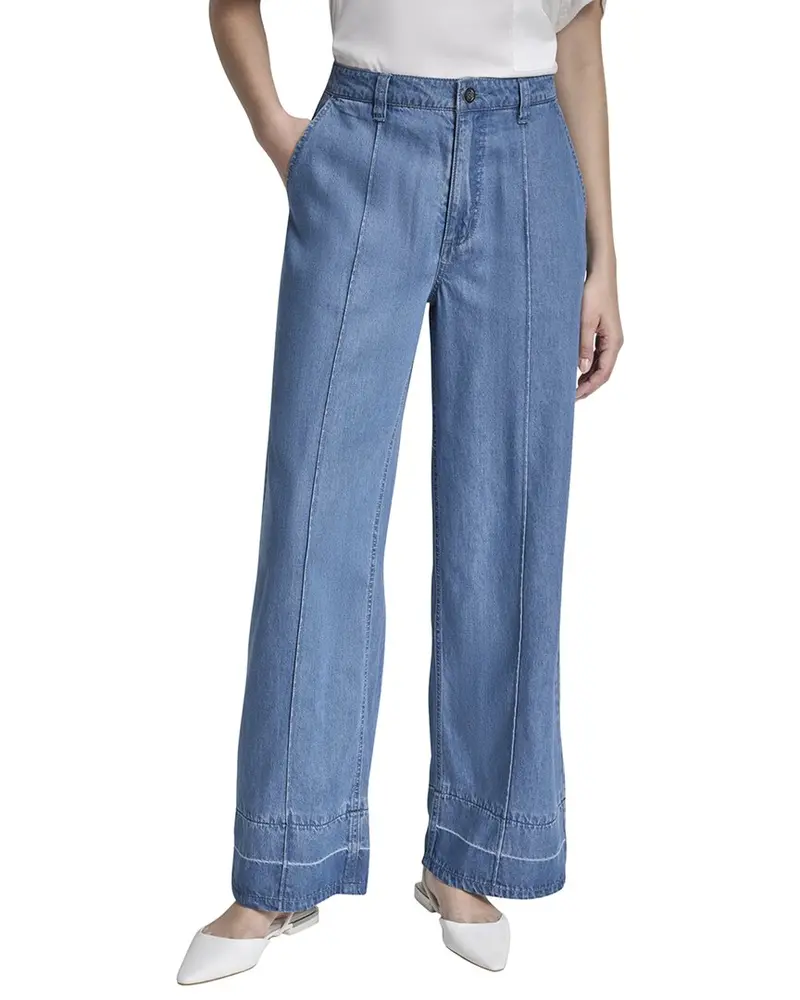Dkny Belted Front Seam Pant 1