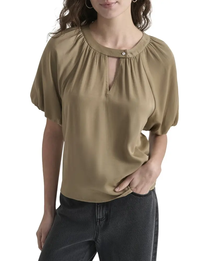 Dkny Bubble Sleeve Slub Top 1