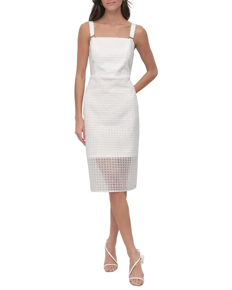 Dkny Circle Organza Eyelet Midi Dress 1