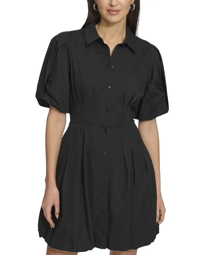 Dkny Collar Poplin Mini Dress 1