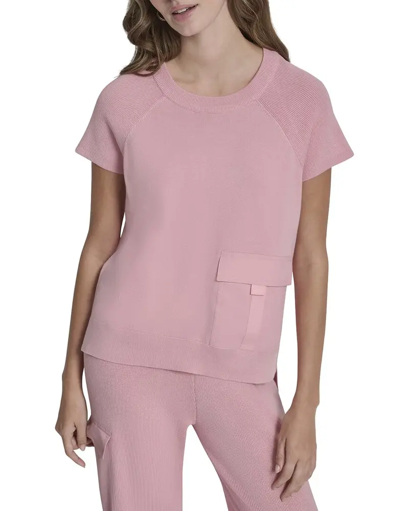 Dkny Crew Neck Pocket Top 1