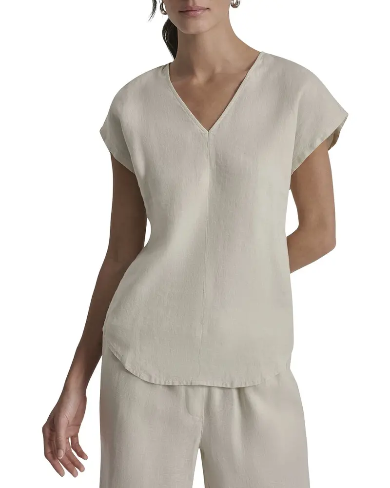 Dkny Extended Sleeve Linen Top 1