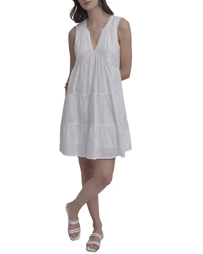 Dkny Eyelet Tiered Dress 1
