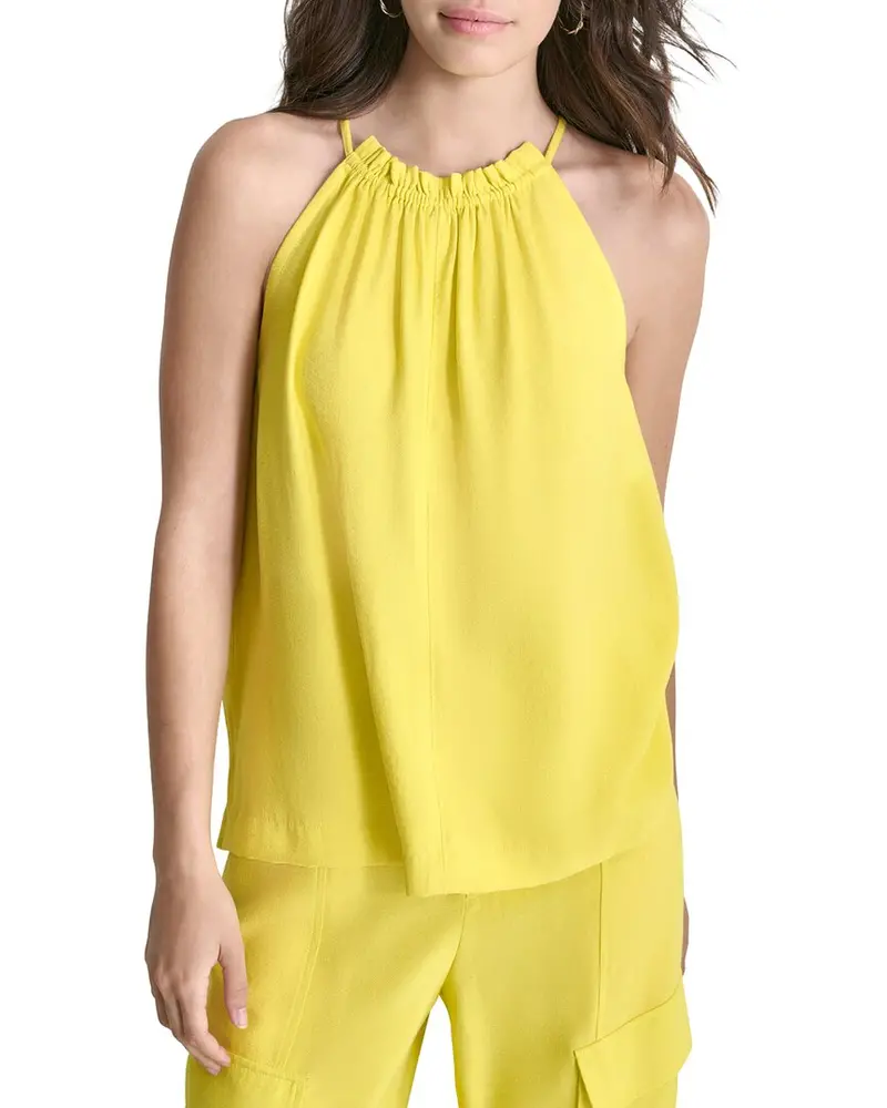 Dkny Halter Crinkle Blouse 1