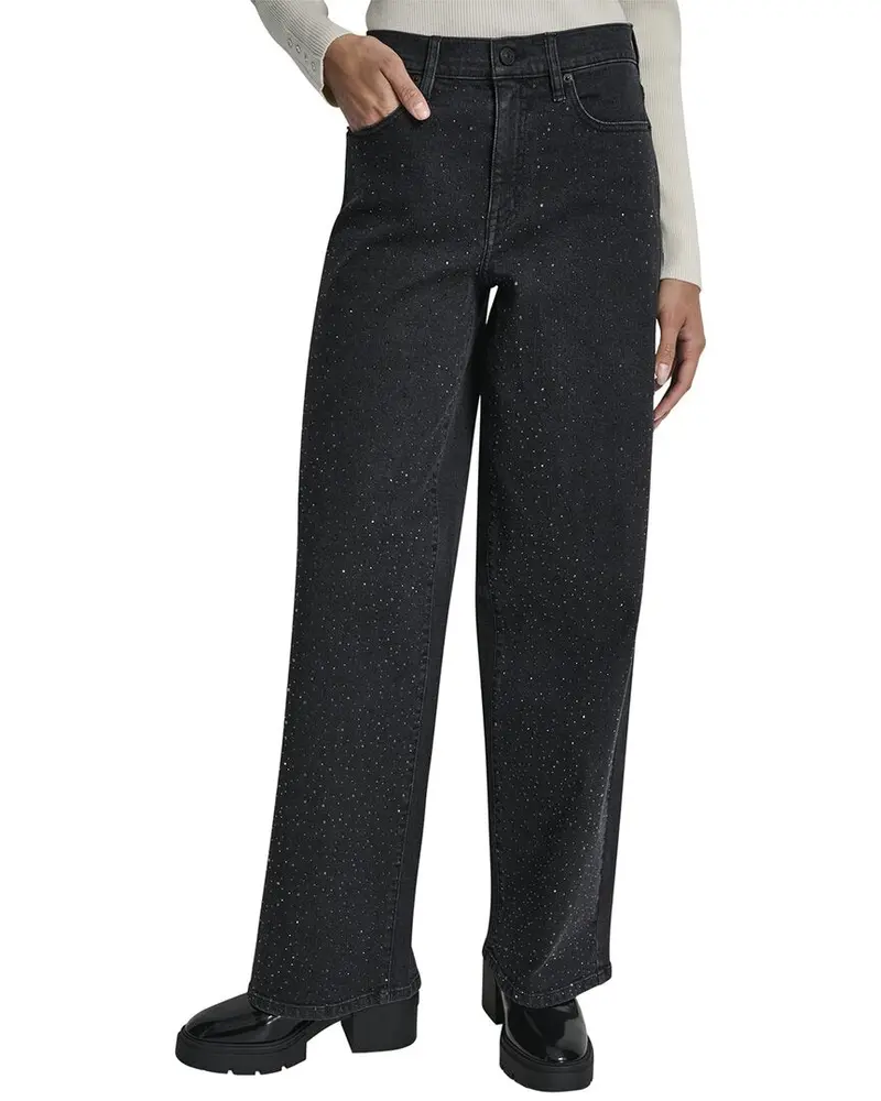 Dkny High Rise Anchor1 Wide Leg Jean 1