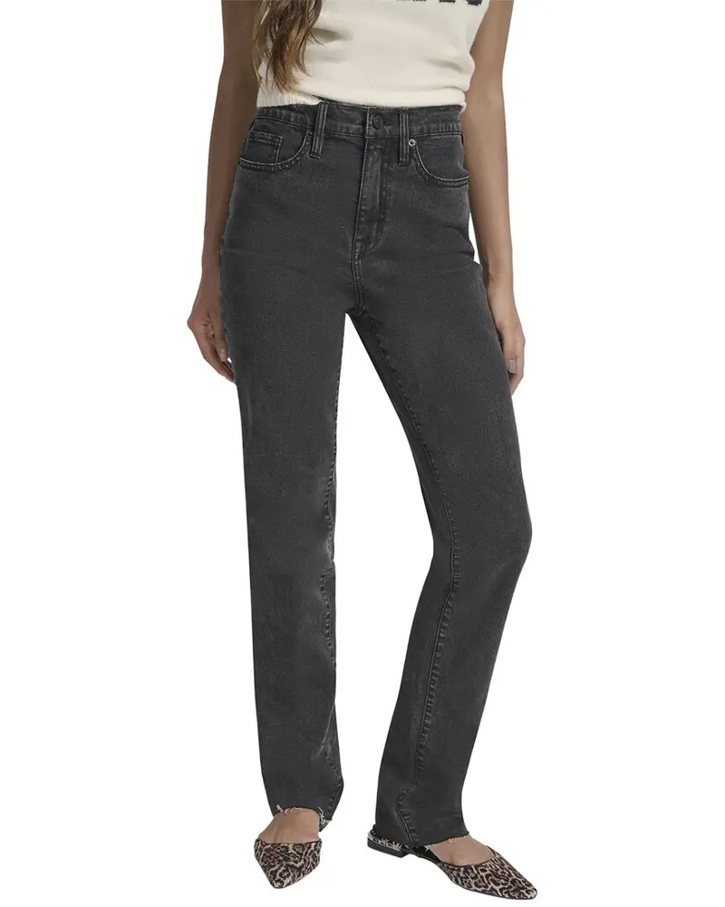 Dkny High Rise Ecru Relaxed Straight Jean 1