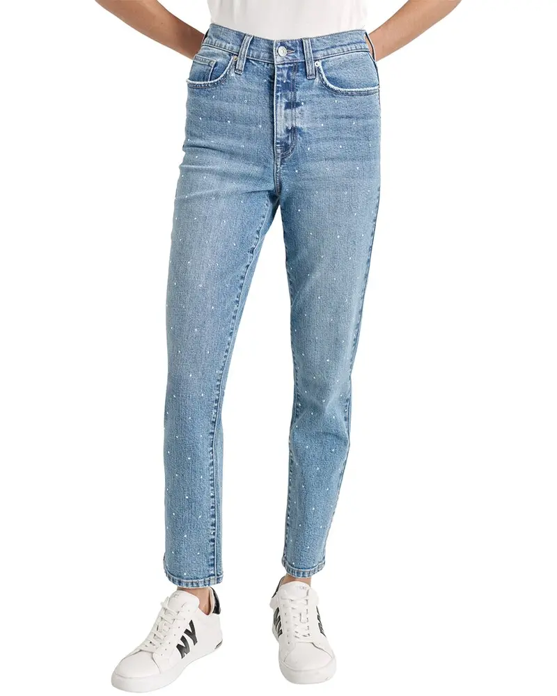 Dkny High Rise Ocean Slim Straight Jean 1