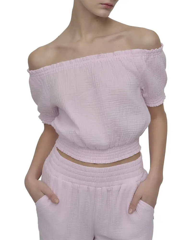 Dkny Off The Shoulder Crop Top 1