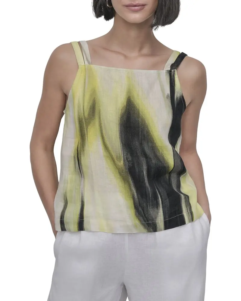Dkny Printed Linen Top 1
