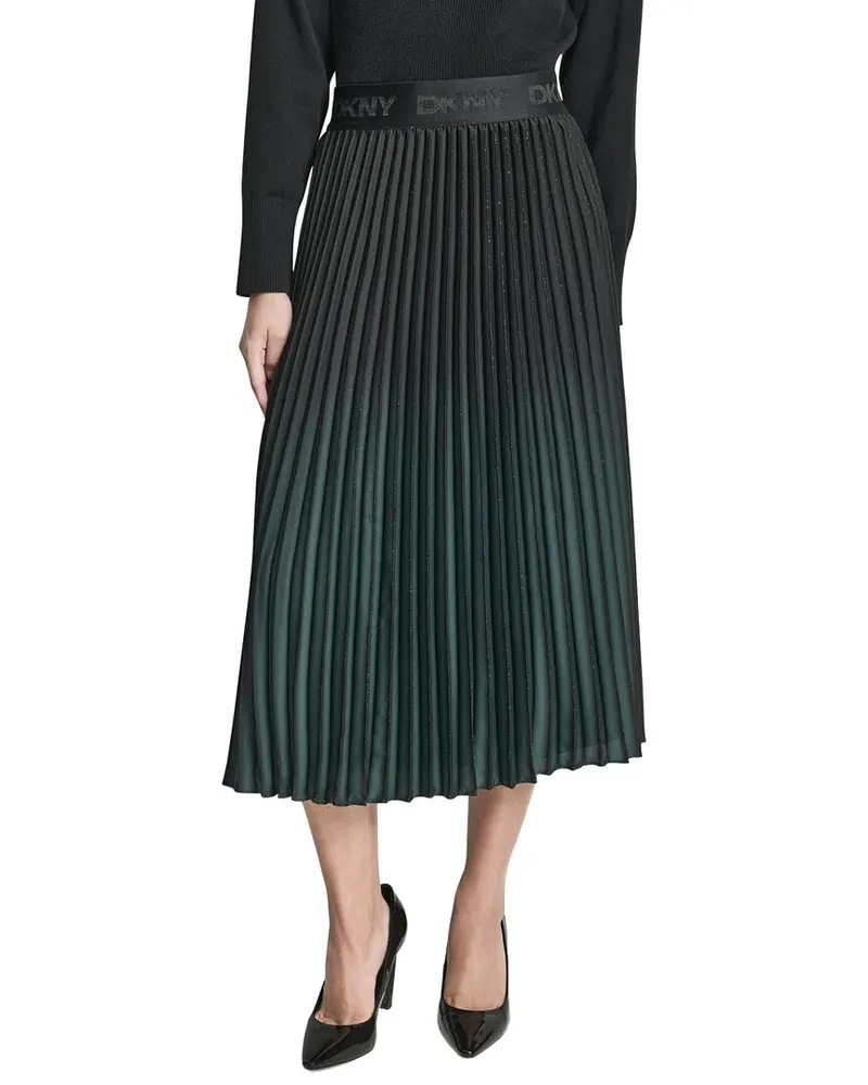 Dkny Pull On Pleated Foil Skirt 1