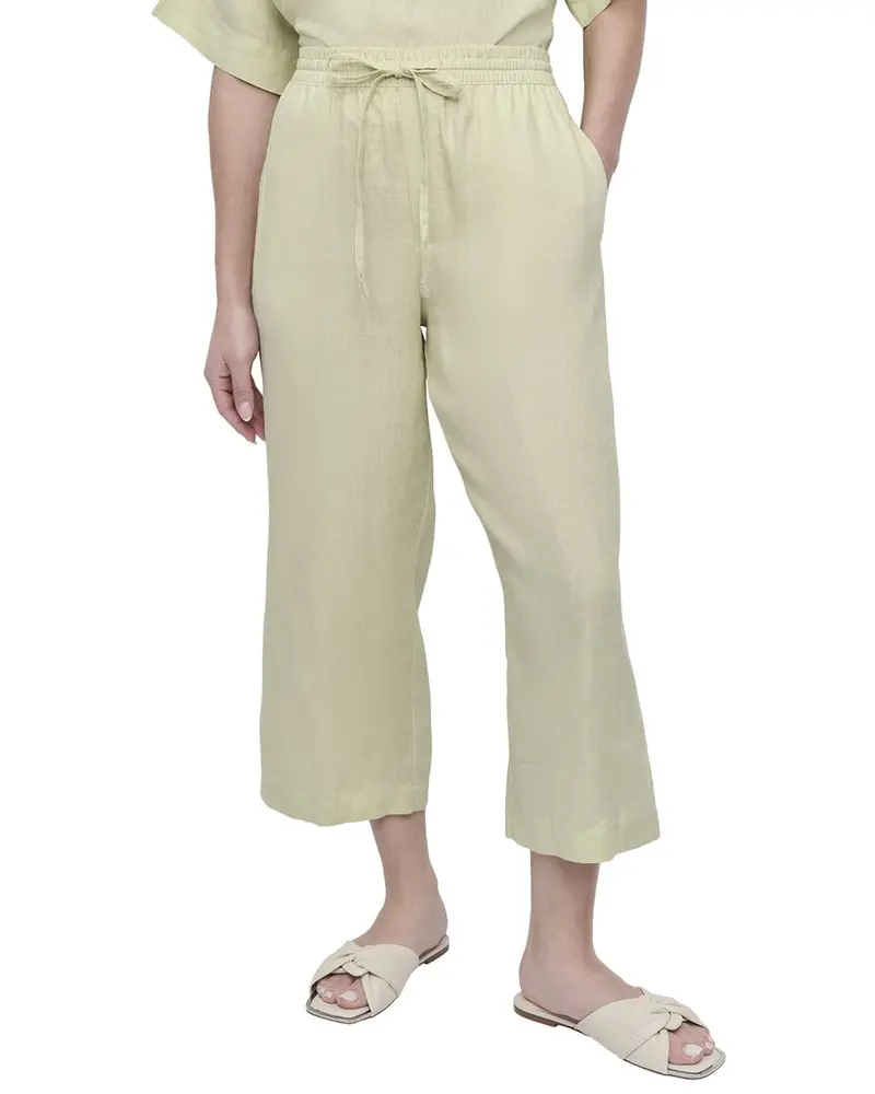 Dkny Pull On Straight Leg Linen Pant 1