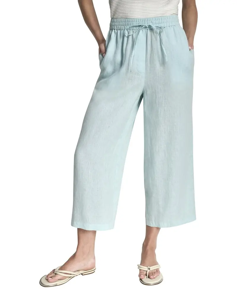 Dkny Pull On Straight Leg Linen Pant 1