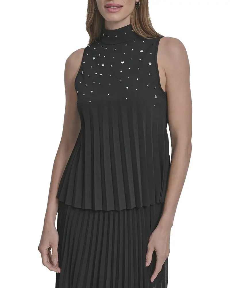 Dkny Scuba Crepe Stud Top 1