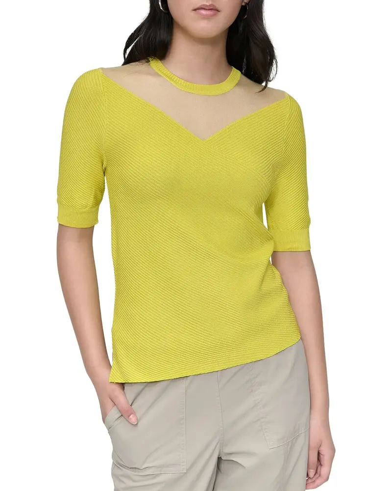 Dkny Sheer Neck Top 1