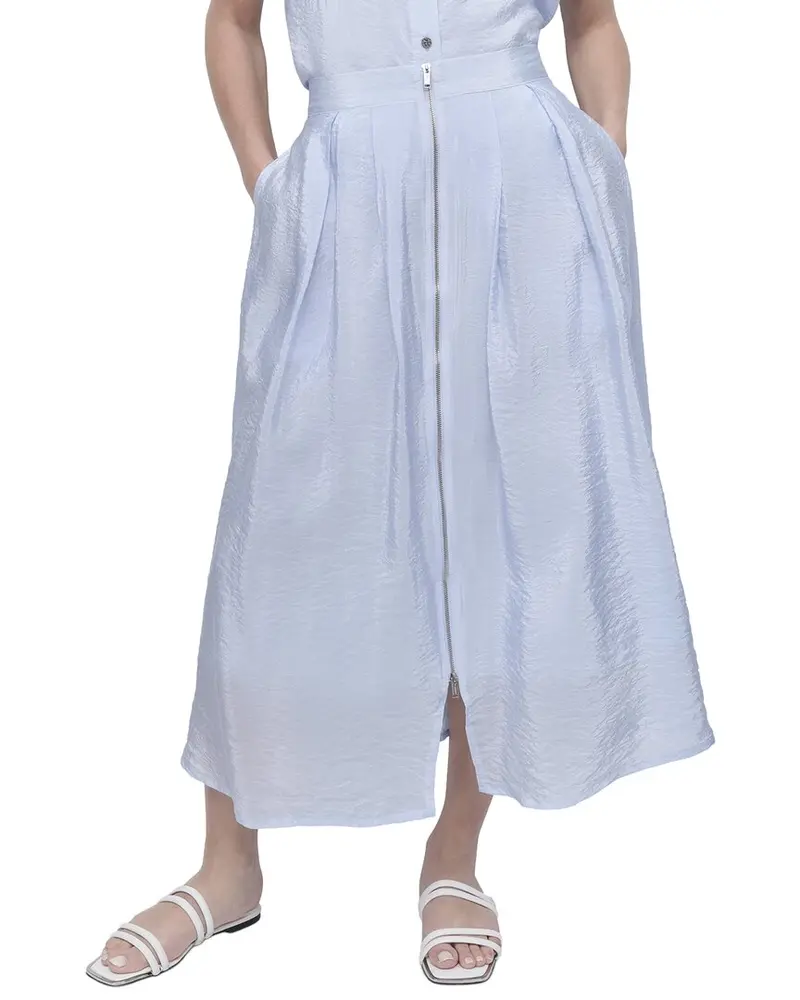 Dkny Tech Poplin Zip Front Skirt 1