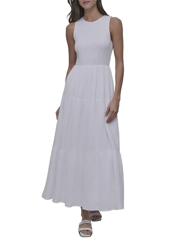 Dkny Tiered Smocked Bodice Dress 1