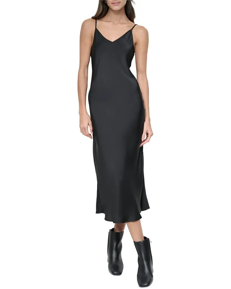 Dkny Washer Satin Bias Slip Dress 1