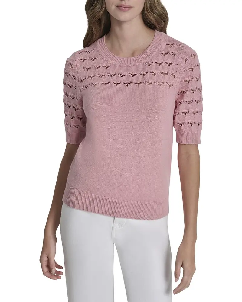 Dkny Yoke Sweater Top 1
