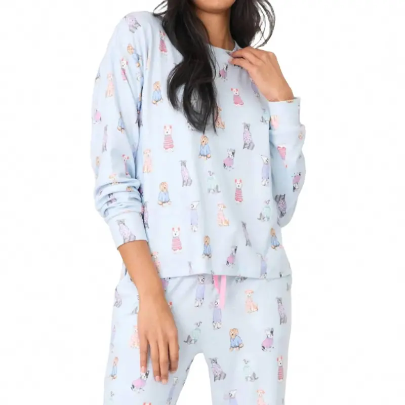 Doggone Cold Long Sleeve Top In Blue Haze 1