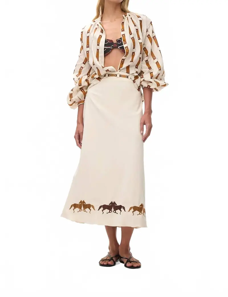 Don Simon Blouse Linen Shirt In Horse Reins Rie 1