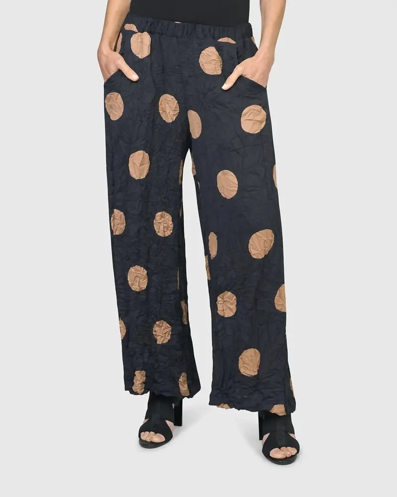 Doppio Wide Leg Pants In Circles 1