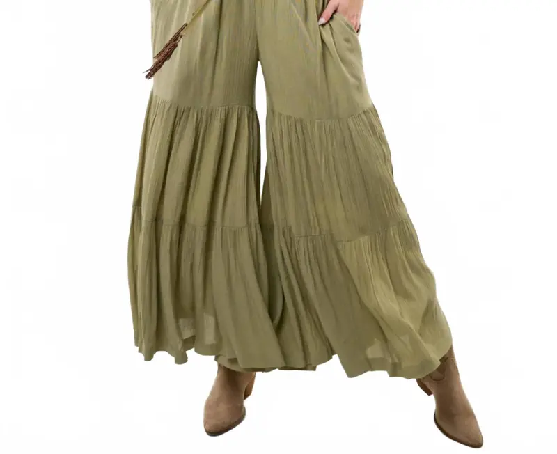 Dream Palazzo Pants In Olive 1