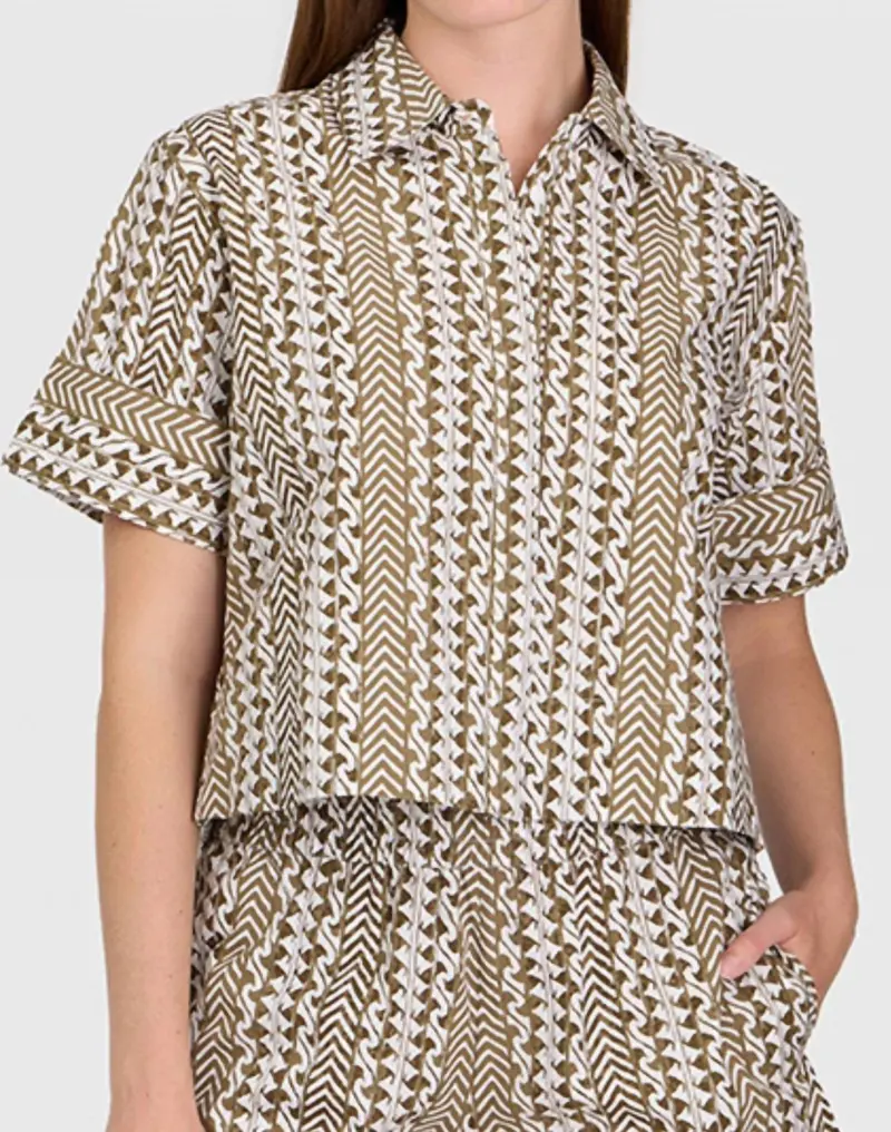 Driftwood Club Shirt In Beige 1